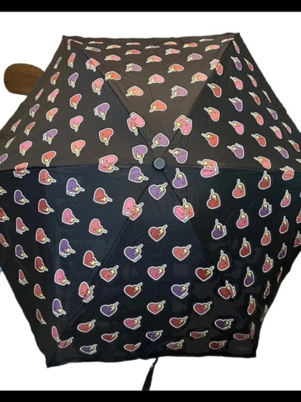 Coach Heart Bolt Compact Umbrella - Picture 3 of 3
